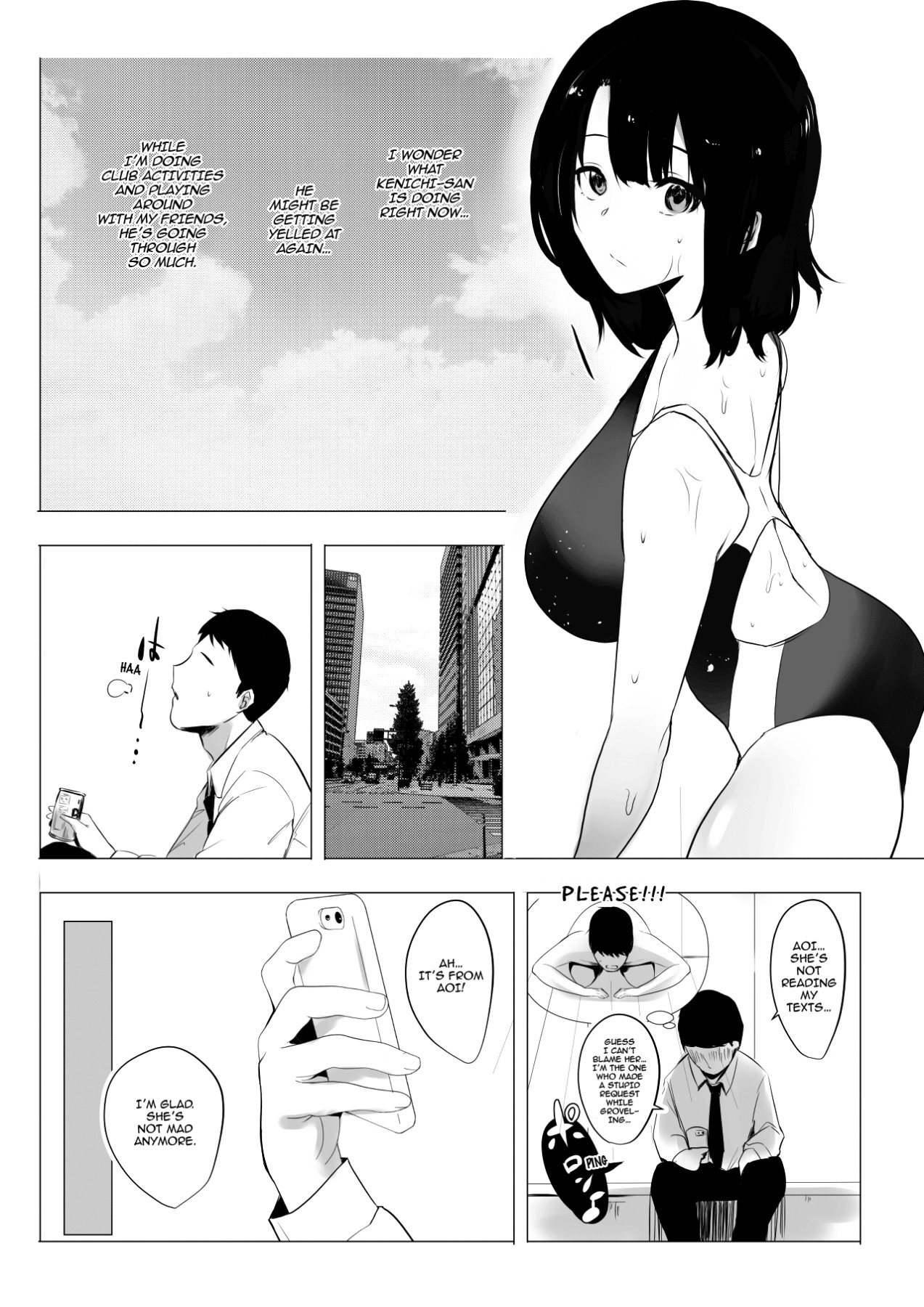 Hentai Manga Comic-I Witnessed The Big Breasted Schoolgirl Who Was Only Nice To Me having Sex With Another Man-Read-13